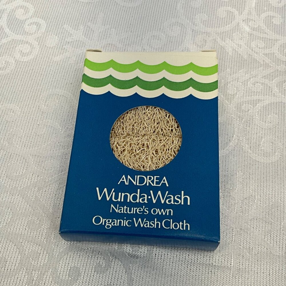 Andrea Vintage Wunda-Wash Organic Loofah Sponge For Gentle Skin‎ Exfoliation